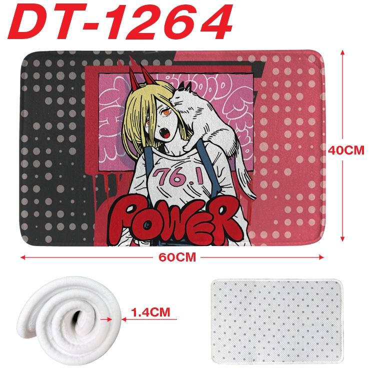 Chainsaw man Animation full-color carpet floor mat 40x60X1.4cm DT-1264