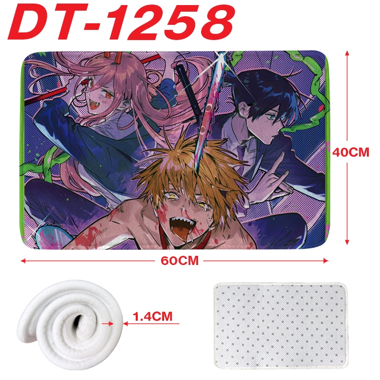Chainsaw man Animation full-color carpet floor mat 40x60X1.4cm  DT-1258