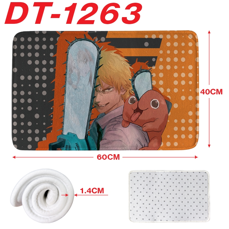 Chainsaw man Animation full-color carpet floor mat 40x60X1.4cm  DT-1263