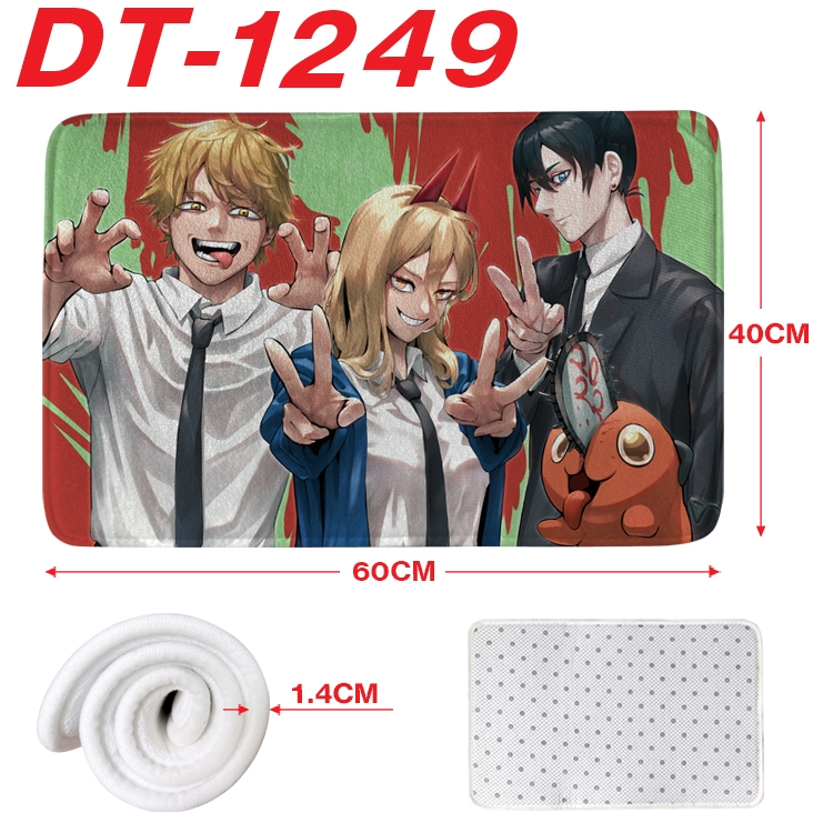 Chainsaw man Animation full-color carpet floor mat 40x60X1.4cm  DT-1249