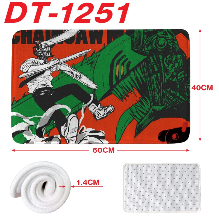 Chainsaw man Animation full-color carpet floor mat 40x60X1.4cm DT-1251