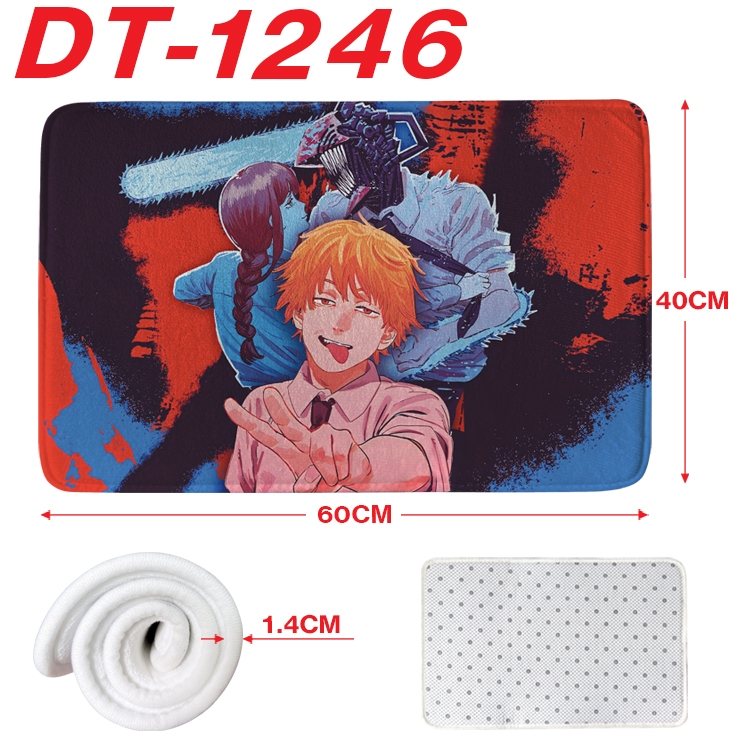Chainsaw man Animation full-color carpet floor mat 40x60X1.4cm DT-1246