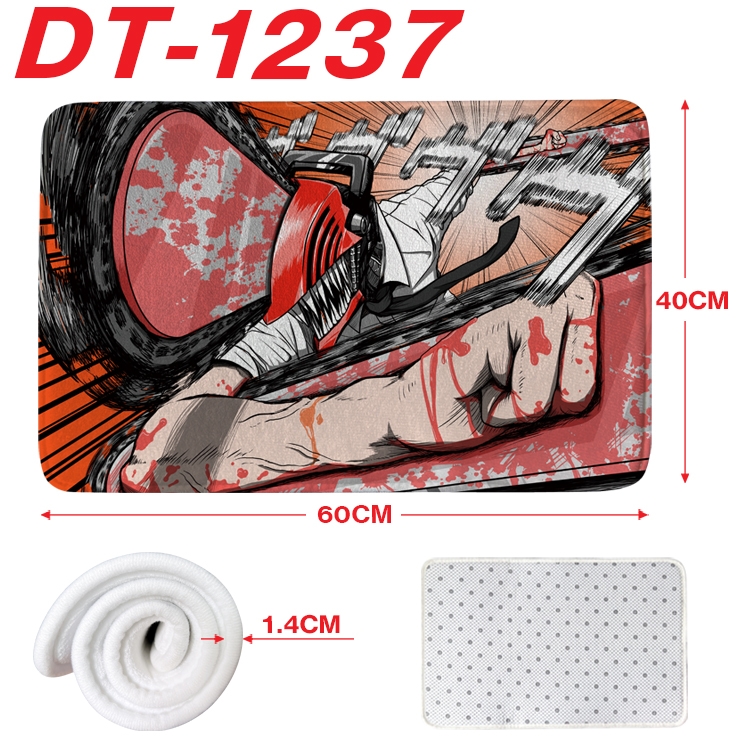 Chainsaw man Animation full-color carpet floor mat 40x60X1.4cm  DT-1237