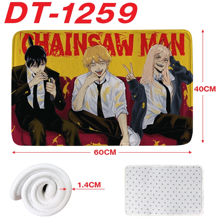 Chainsaw man Animation full-color carpet floor mat 40x60X1.4cm  DT-1259