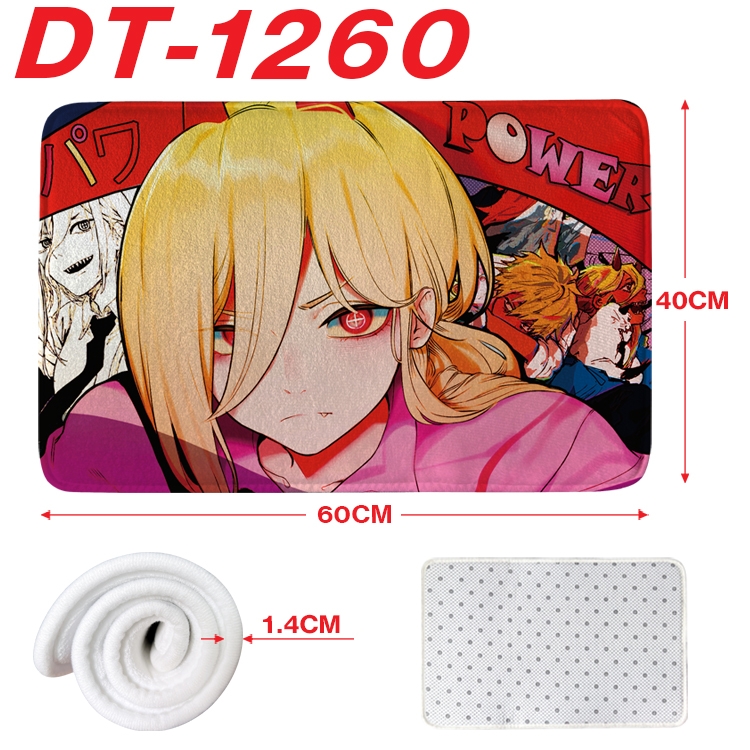Chainsaw man Animation full-color carpet floor mat 40x60X1.4cm  DT-1260
