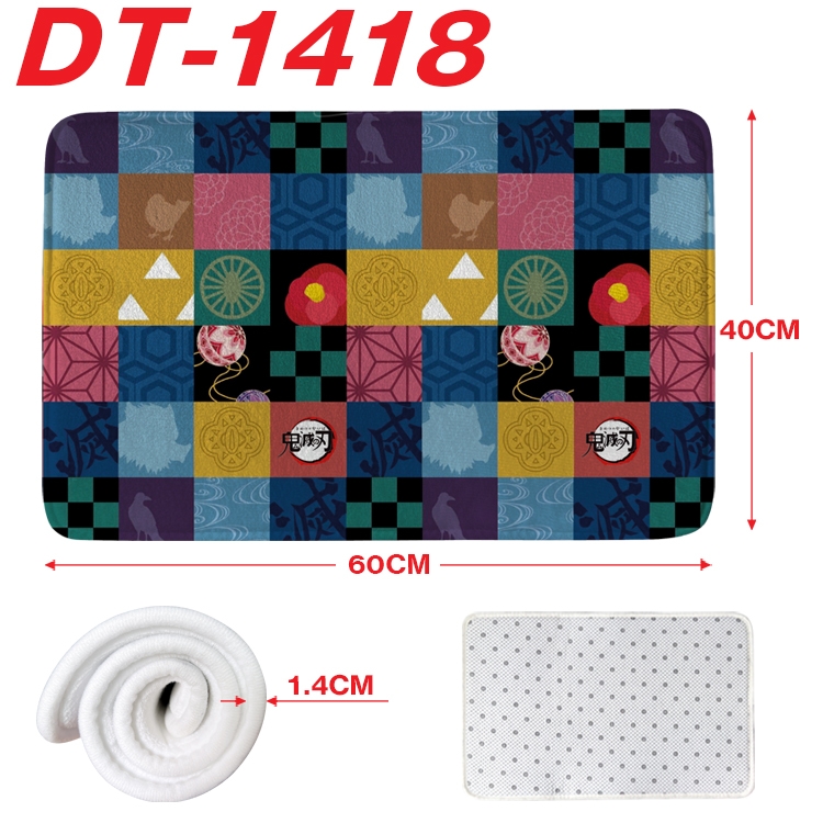 Demon Slayer Kimets Animation full-color carpet floor mat 40x60X1.4cm DT-1418