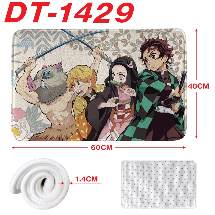 Demon Slayer Kimets Animation full-color carpet floor mat 40x60X1.4cm DT-1429
