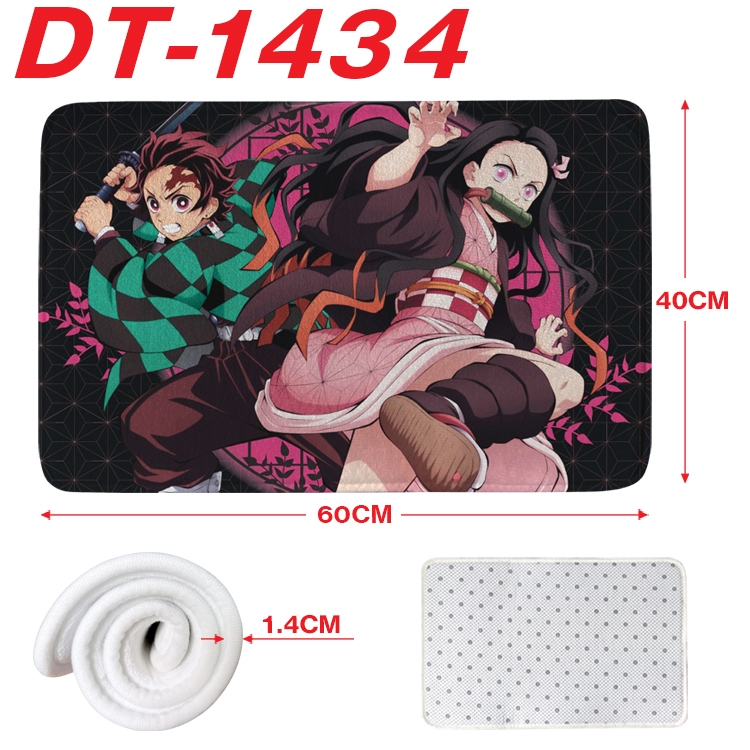 Demon Slayer Kimets Animation full-color carpet floor mat 40x60X1.4cm DT-1434