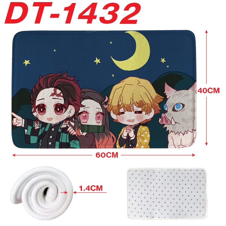 Demon Slayer Kimets Animation full-color carpet floor mat 40x60X1.4cm DT-1432