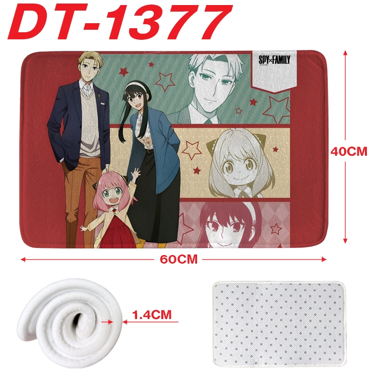 SPY×FAMILY Animation full-color carpet floor mat 40x60X1.4cm  DT-1377