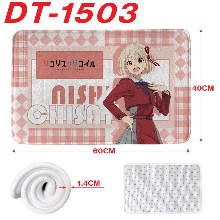 Lycoris Recoil Animation full-color carpet floor mat 40x60X1.4cm DT-1503