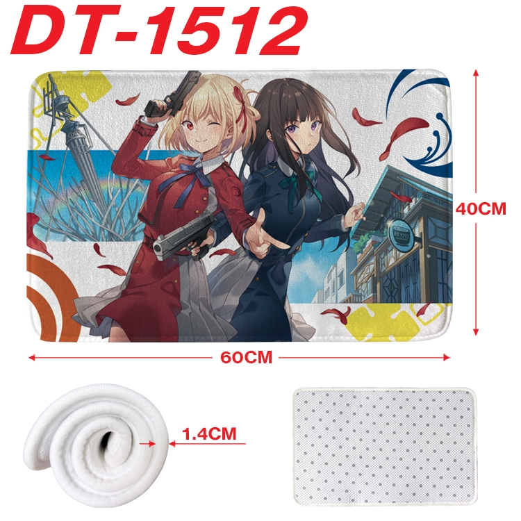 Lycoris Recoil Animation full-color carpet floor mat 40x60X1.4cm DT-1512