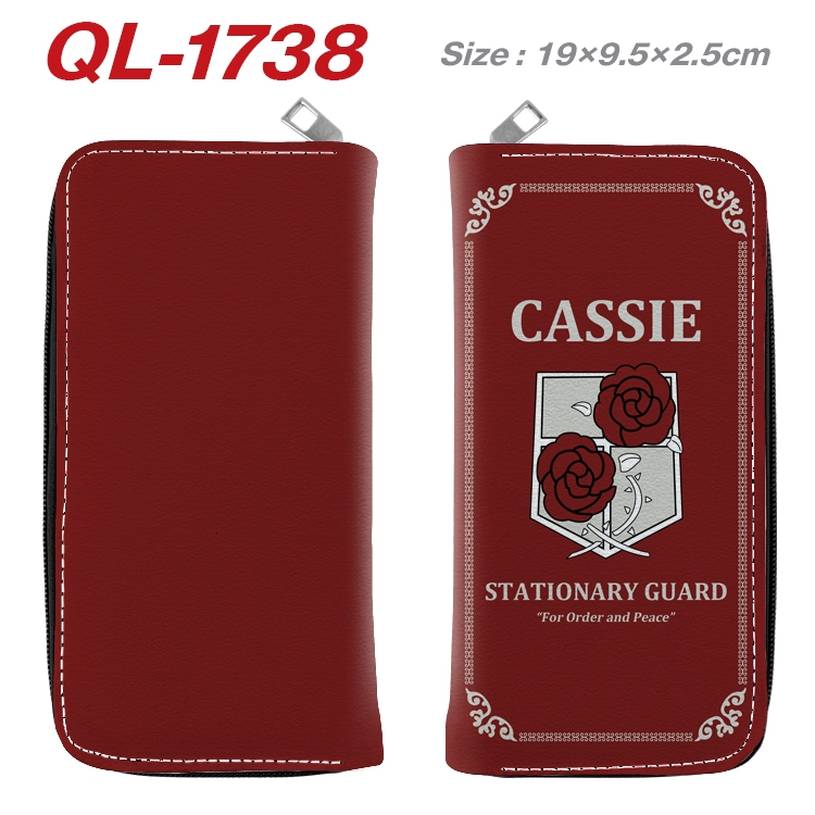 Shingeki no Kyojin Animation perimeter long zipper wallet 19.5x9.5x2.5cm