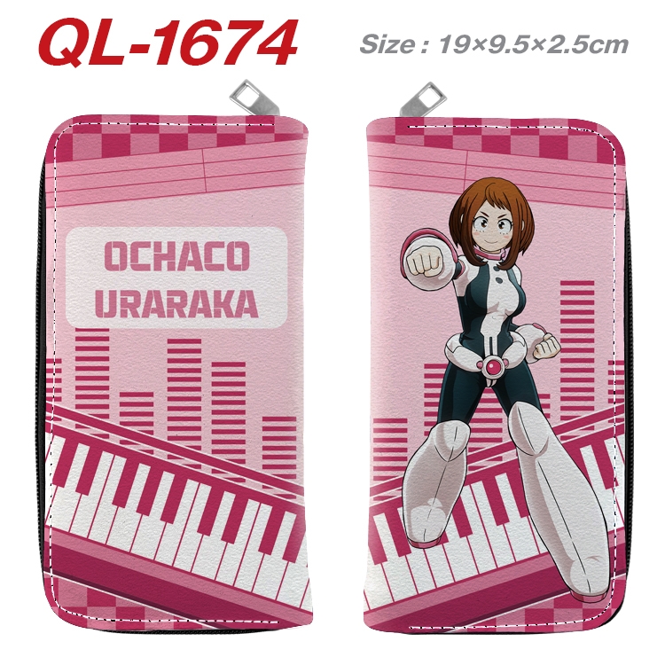 My Hero Academia Animation perimeter long zipper wallet 19.5x9.5x2.5cm QL-1674