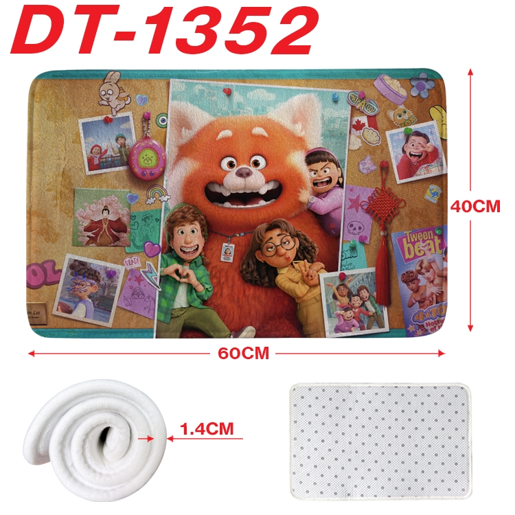 Turning Red Animation full-color carpet floor mat 40x60X1.4cm DT-1352