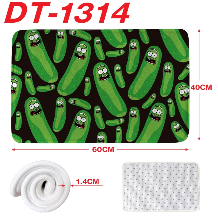 Rick and Morty Animation full-color carpet floor mat 40x60X1.4cm  DT-1314