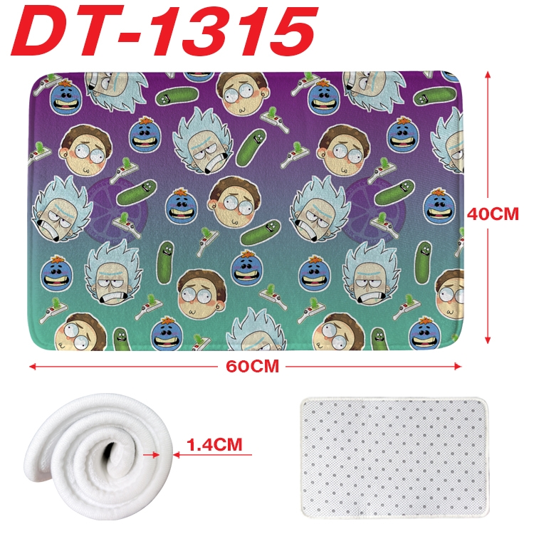 Rick and Morty Animation full-color carpet floor mat 40x60X1.4cm DT-1315