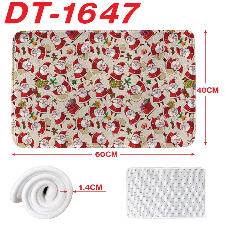 Christmas Cartoon full-color carpet floor mat 40x60X1.4cm  DT-1647
