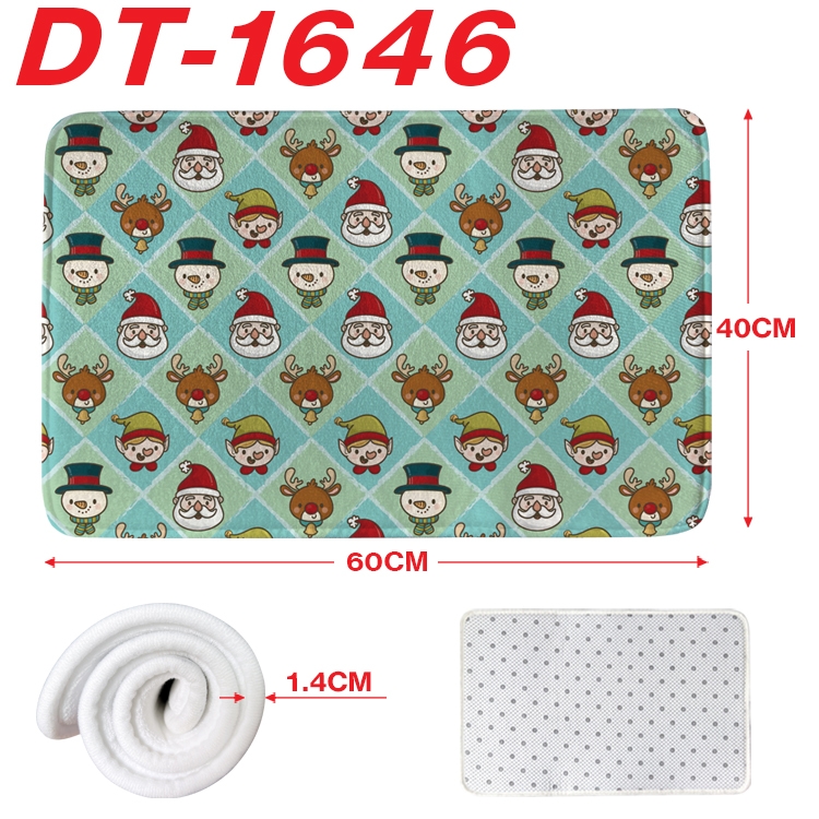 Christmas Cartoon full-color carpet floor mat 40x60X1.4cm  DT-1646
