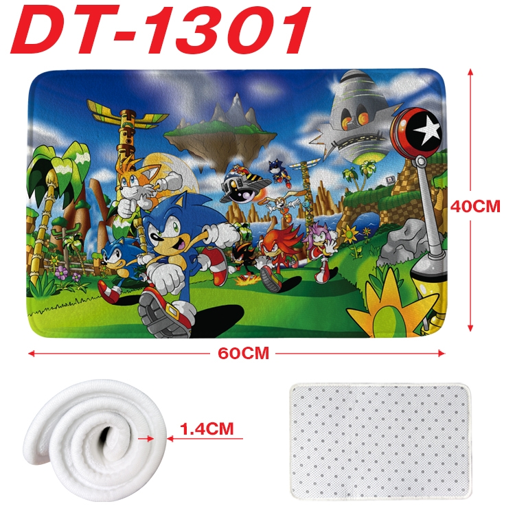 Sonic The Hedgehog Animation full-color carpet floor mat 40x60X1.4cm  DT-1301