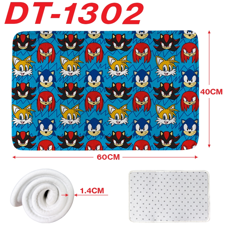 Sonic The Hedgehog Animation full-color carpet floor mat 40x60X1.4cm DT-1302
