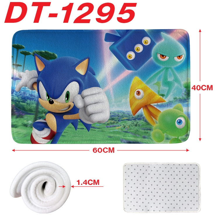 Sonic The Hedgehog Animation full-color carpet floor mat 40x60X1.4cm DT-1295