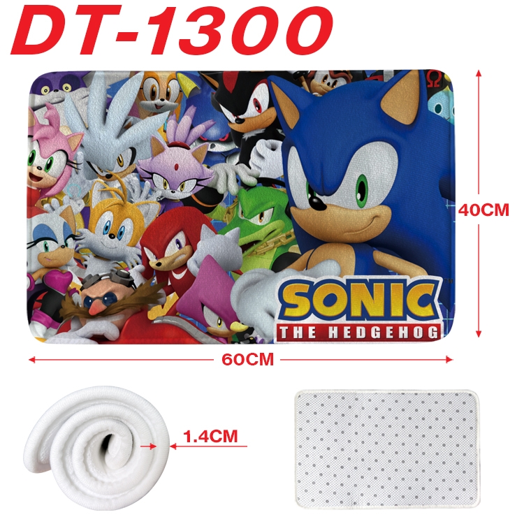 Sonic The Hedgehog Animation full-color carpet floor mat 40x60X1.4cm DT-1300