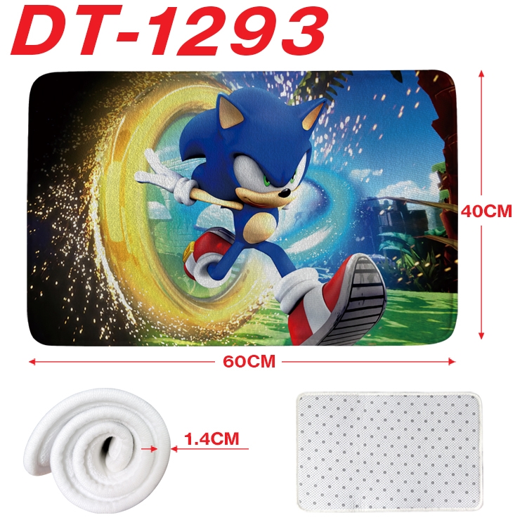 Sonic The Hedgehog Animation full-color carpet floor mat 40x60X1.4cm  DT-1293
