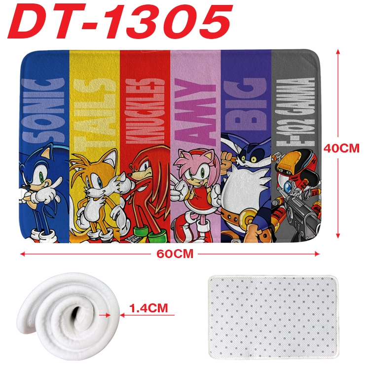 Sonic The Hedgehog Animation full-color carpet floor mat 40x60X1.4cm DT-1305