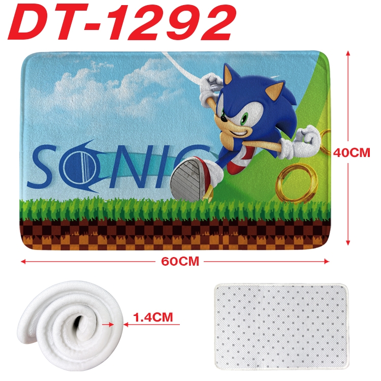 Sonic The Hedgehog Animation full-color carpet floor mat 40x60X1.4cm  DT-1292