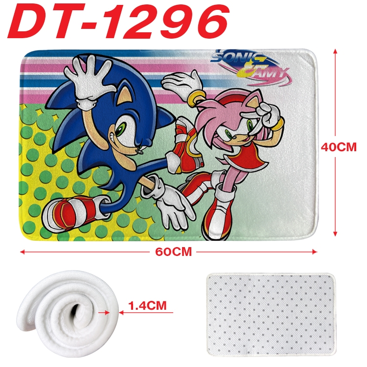 Sonic The Hedgehog Animation full-color carpet floor mat 40x60X1.4cm DT-1296