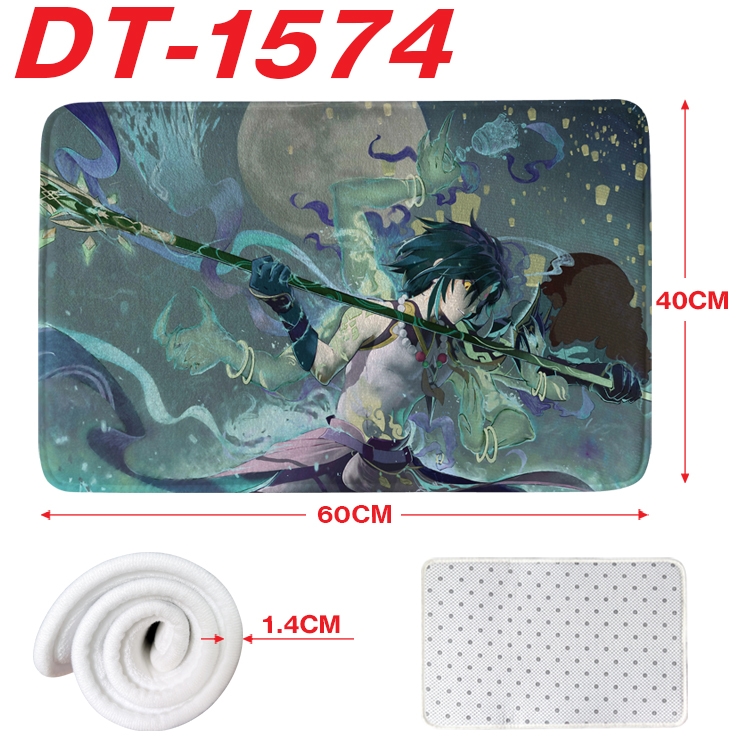 Genshin Impact Animation full-color carpet floor mat 40x60X1.4cm  DT-1574