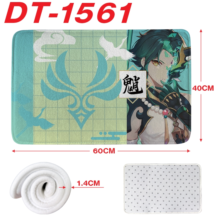 Genshin Impact Animation full-color carpet floor mat 40x60X1.4cm DT-1561