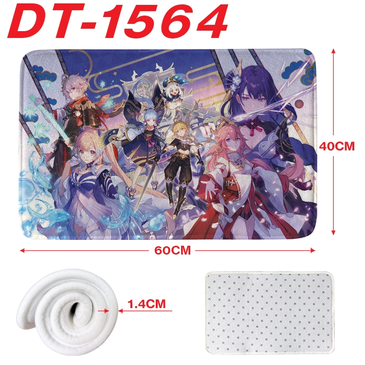 Genshin Impact Animation full-color carpet floor mat 40x60X1.4cm DT-1564