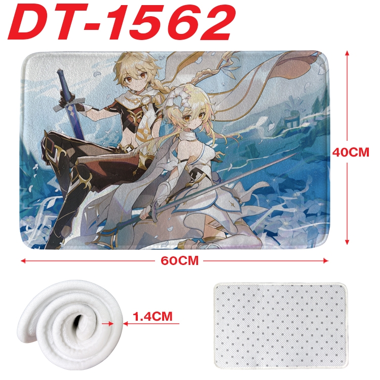Genshin Impact Animation full-color carpet floor mat 40x60X1.4cm  DT-1562