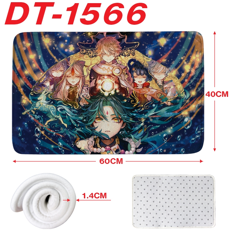 Genshin Impact Animation full-color carpet floor mat 40x60X1.4cm DT-1566