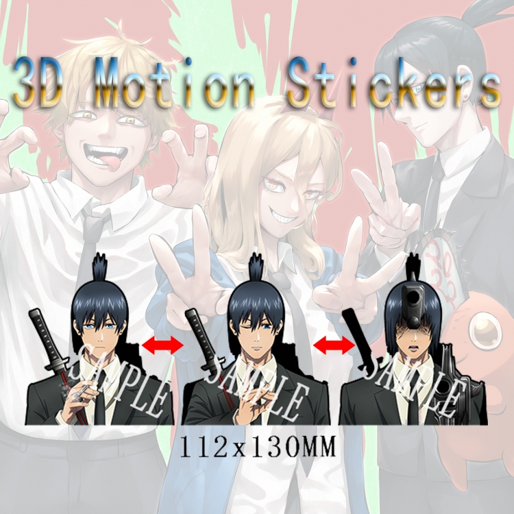 Chainsaw man 3D HD variable map car computer animation stickers price for 2 pcs
