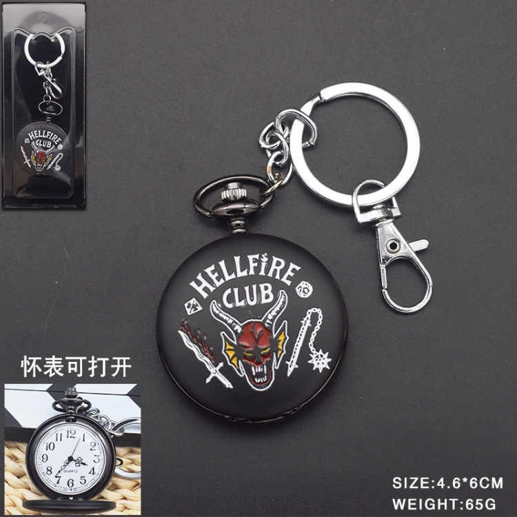 Stranger Things Animation peripheral key chain pocket watch 6x4.6cm