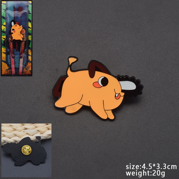 Chainsaw man Cartoon metal brooch badge