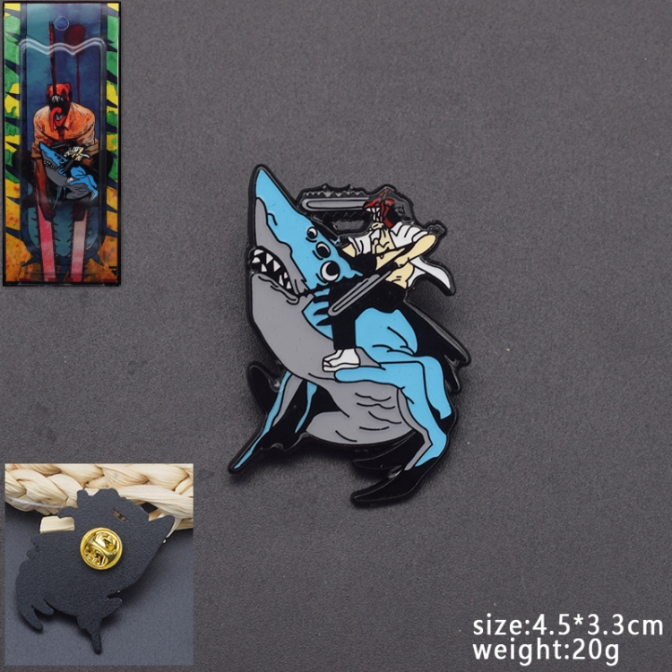 Chainsaw man Cartoon metal brooch badge