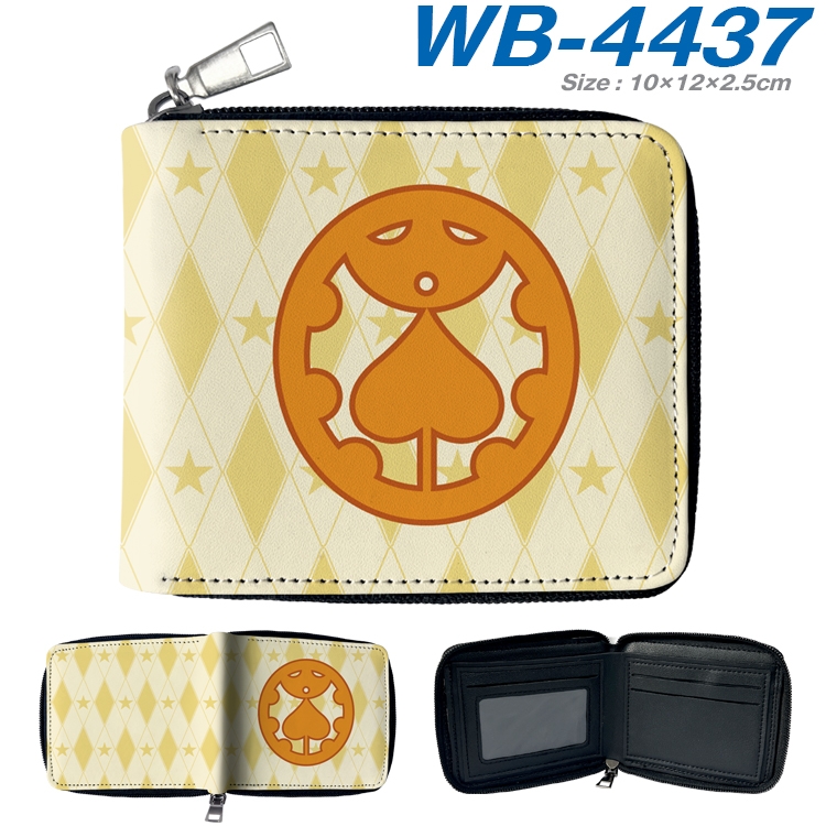 JoJos Bizarre Adventure Anime full-color short full zip two fold wallet 10x12x2.5cm WB-4437A