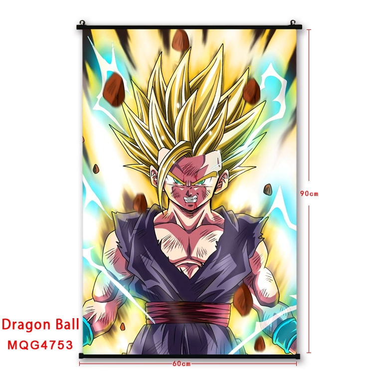 DRAGON BALL Anime black Plastic rod Cloth painting Wall Scroll 60X90CM  MQG-4753