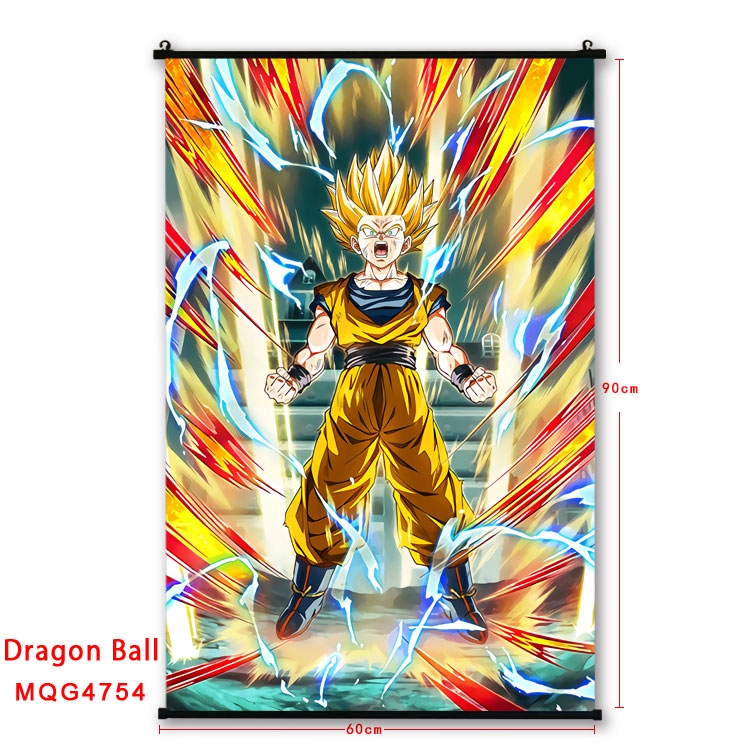 DRAGON BALL Anime black Plastic rod Cloth painting Wall Scroll 60X90CM MQG-4754