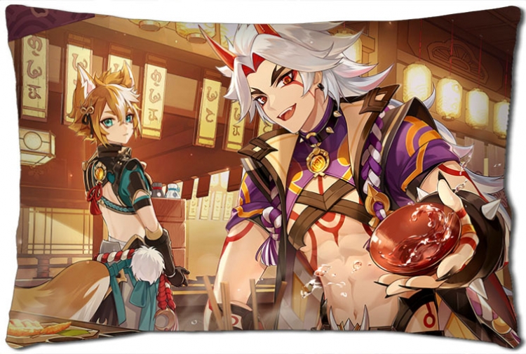 Genshin Impact Anime double-sided long throw pillow 40X60CM NO FILLING Y1-349