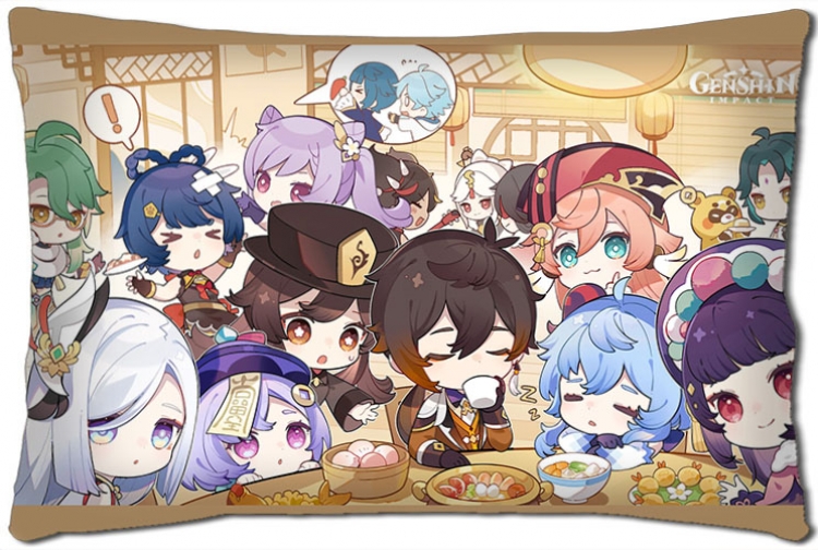 Genshin Impact Anime double-sided long throw pillow 40X60CM NO FILLING  Y1-352