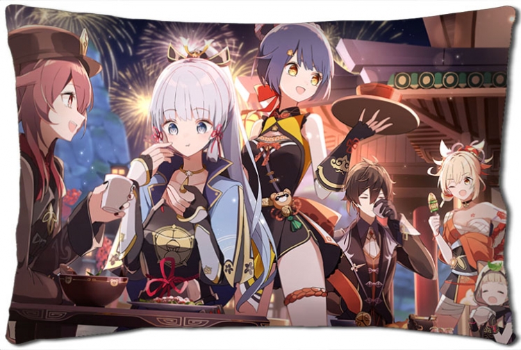 Genshin Impact Anime double-sided long throw pillow 40X60CM NO FILLING  Y1-355