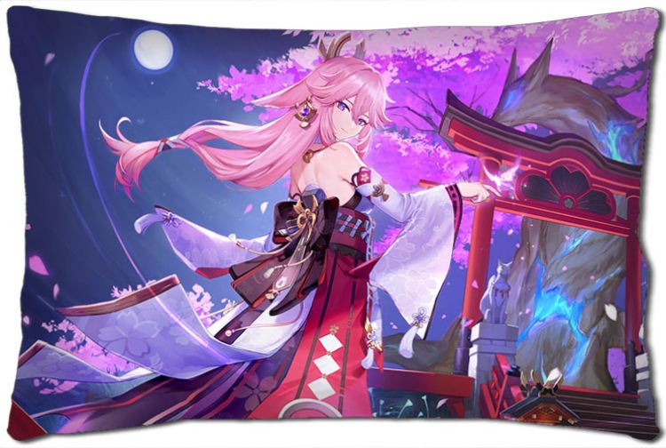 Genshin Impact Anime double-sided long throw pillow 40X60CM NO FILLING  Y1-382