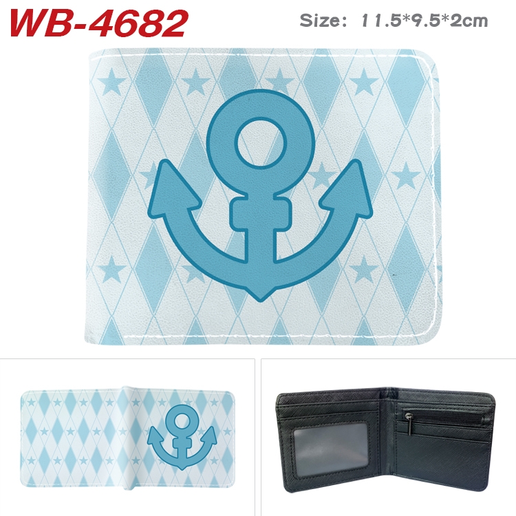 JoJos Bizarre Adventure Animation color PU leather half fold wallet 11.5X9X2CM WB-4682A