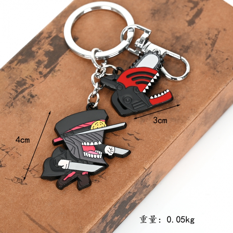 Chainsaw man Animation cartoon series burning key chain schoolbag pendant