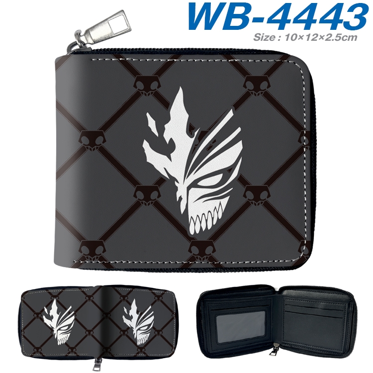 Bleach Anime full-color short full zip two fold wallet 10x12x2.5cm WB-4443A